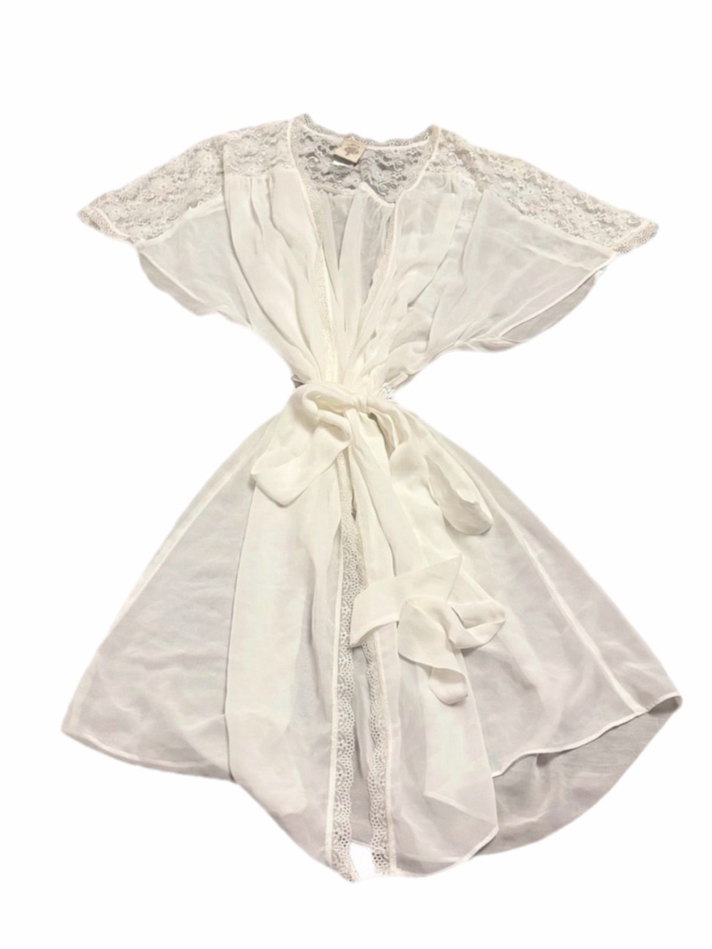 Y2K Free People In Bloom Sheer Lace Ethereal Robe (Ivory/White) Size Large